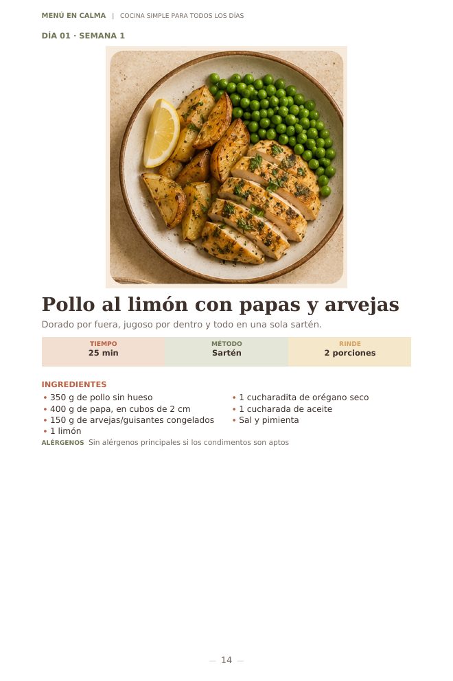 Receta de pollo al limón del e-book ¿Qué cocino hoy?